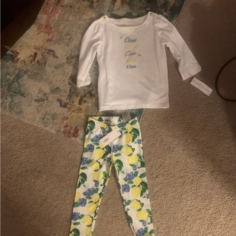 Kids White and Floral Set
